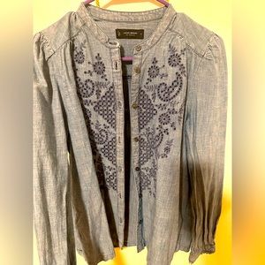 Lucky Brand Denim Button Down Blouse
